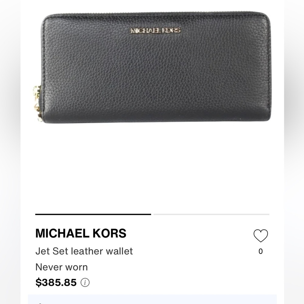 VERY LARGE MICHAEL KORS Jet Set Travel Navy Wallet - Picture 14 of 14